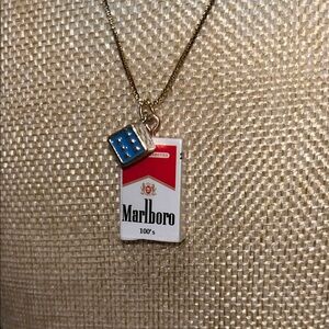 Marlboro Gold Necklace with Die Charm